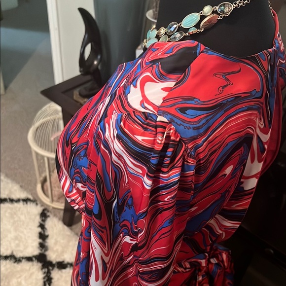 Elegant Multicolor Swirl Dress - Picture 6 of 10